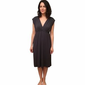 Mai Tai Black Empire Waist Dress Soft Stretch Minimalist Core